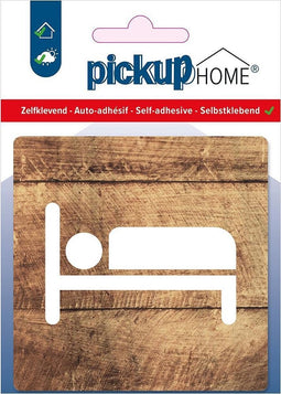 Pickup Slaapkamer hout - 90x90 mm Pictogram Route Acryl