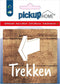 Pickup Trekken hout - 90x90 mm Pictogram Route Acryl