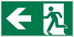 Pickup Vluchtweg - Linksaf - conform NEN-EN-ISO 7010 bord 30x15 cm