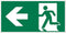 Pickup Vluchtweg - Linksaf - conform NEN-EN-ISO 7010 bord 30x15 cm