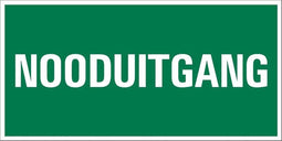 Pickup Vluchtweg - Nooduitgang - conform NEN-EN-ISO 7010 bord 30x15 cm