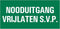 Pickup Vluchtweg - Nooduitgang vrijlaten - conform NEN-EN-ISO 7010 bord 30x15 cm