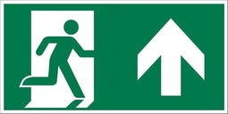 Pickup Vluchtweg - Rechtdoor naar boven - conform NEN-EN-ISO 7010 bord 30x15 cm