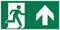 Pickup Vluchtweg - Rechtdoor naar boven - conform NEN-EN-ISO 7010 bord 30x15 cm