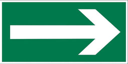Pickup Vluchtweg - Richtingspijl - conform NEN-EN-ISO 7010 bord 30x15 cm