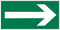 Pickup Vluchtweg - Richtingspijl - conform NEN-EN-ISO 7010 bord 30x15 cm