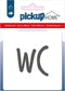 Pickup WC wit - 90x90 mm Pictogram Route Acryl