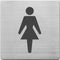 pictogram Alco RVS 90x90x1mm - WC dames -