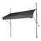 Zonnetent Verstelbaar Grijs Polyester 250 x 120 cm
