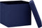 vidaXL - Opbergkrukken - inklapbaar - 2 - st - kunstlinnen - blauw