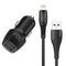 Myway - Auto oplader - 2x USB - Zwart