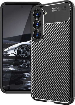 iMoshion Hoesje Geschikt voor Samsung Galaxy S23 Plus Hoesje Siliconen - iMoshion Carbon Softcase Backcover - Zwart