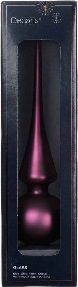 Piek glas d6h26 cm donker mauve Y