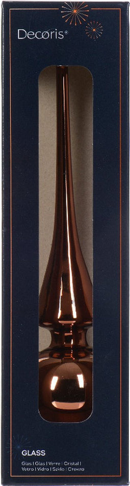 Piek glas d6h26 cm espresso I kerst