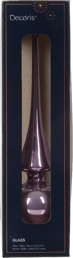 Piek glas d6h26 cm kristal lila I kerst