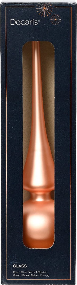 Piek glas d6h26 cm sprankelend rose kerst