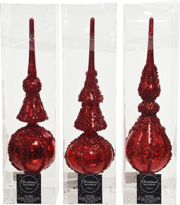 Piek glas d8h31cm kerstrood a3