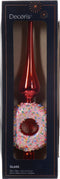 Piek glas d9l31 cm kerstrood kerst