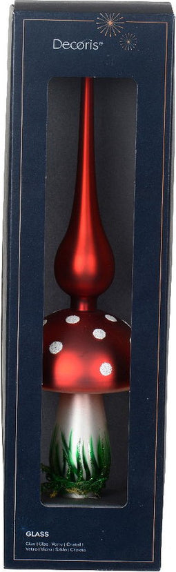 Piek glas l8b8h31 cm rood/kleur(en)