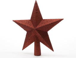 Piek plastic ster glitter diameter 19 cm kerstrood