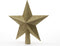 Piek plastic ster glitter diameter 19 cm licht goud