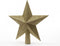 Piek plastic ster glitter diameter 19 cm licht goud
