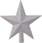 Piek plastic ster glitter l4 en h19 cm wit