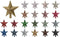 Piek plastic ster glitter l4 en h19 cm wit