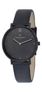 Pierre Cardin Belleville Simplicity CBV.1021 Horloge - Leer - Zwart - Ø 39 mm