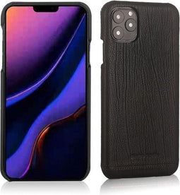 Pierre Cardin - echt lederen backcover hoes - Geschikt voor iPhone 11 Pro - Zwart