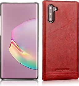 Pierre Cardin - echt lederen backcover hoes - Geschikt voor Samsung Galaxy Note 10 - Rood