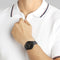 Pierre Cardin Pigalle plissée CPI.2006 Horloge - Leer - Zwart - Ø 40 mm