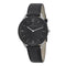 Pierre Cardin Pigalle Stripes CPI.2018 Horloge - Leer - Zwart - Ø 40 mm
