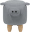 PIGGY - Hocker - Grijs - Polyester