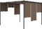 vidaXL - Tuinprieel - met - zijgordijn - 3x3x2,25 - m - taupe
