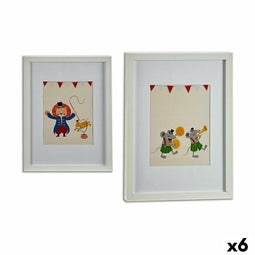Schilderij Circus Multicolour Hout 33 x 3 x 43 cm