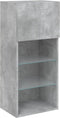 vidaXL - Tv-meubels - met - LED-verlichting - 2 - st - 40,5x30x90 - cm - betongrijs