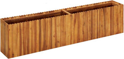 vidaXL - Plantenbak - verhoogd - 200x30x50 - cm - massief - acaciahout