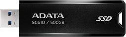Adata SC610 - Externe SSD 500GB - USB 3.2 Gen2 550MB/s Lezen 500MB/s Schrijven - Zwart