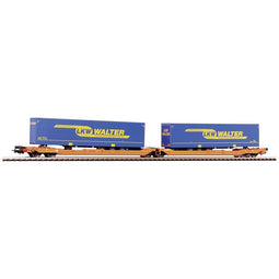 Piko H0 58979 H0 goederenwagen T3000e Wascosa met 2 Walter-trailers