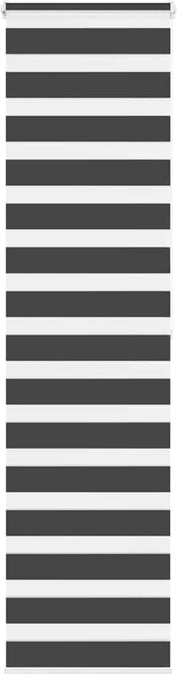 vidaXL - Zebra - rolgordijn - 65x200 - cm - stofbreedte - 60,9 - cm - zwart