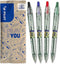 Pilot - B2P Ecoball Balpen flow pack - Medium - Zwart/Blauw/Rood/Groen - 4 stuks