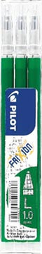 Pilot balpenvulling FriXion Ball/Clicker, groen, etui van 3 stuks