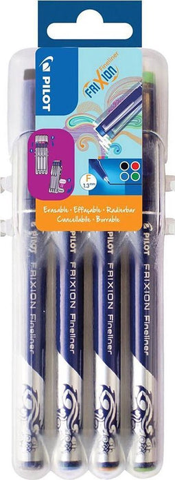 Pilot Frixion uitwisbare fineliner set - 4 stuks in diverse kleuren