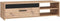 PILVI TV-meubel - Eigentijdse stijl - Eiken decor - 1 klep + 2 nissen - L 120 x D 42 x H 32 cm