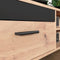 PILVI TV-meubel - Eigentijdse stijl - Eiken decor - 1 klep + 2 nissen - L 120 x D 42 x H 32 cm