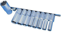 UPEX Germany - Dopsleutelset 1/2" - 9-delig met schuifrail - Lange dopsleutels (9 stuks)