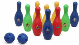 Atosa Bowling kegels set - met 2 ballen - 10 kegels - 22 cm - kunststof - speelgoed - buiten/binnen