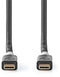 Nedis USB 3.2 Gen 2x2 - USB-C kabel - 20 Gbps 100W - Zilver Zwart