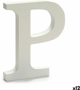 Pincello Brief P Hout Wit (1,8 X 21 X 17 Cm) (12 Stuks)